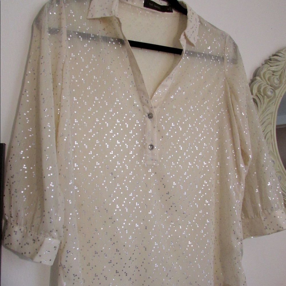 Like New! Glitter Fleck Blouse!